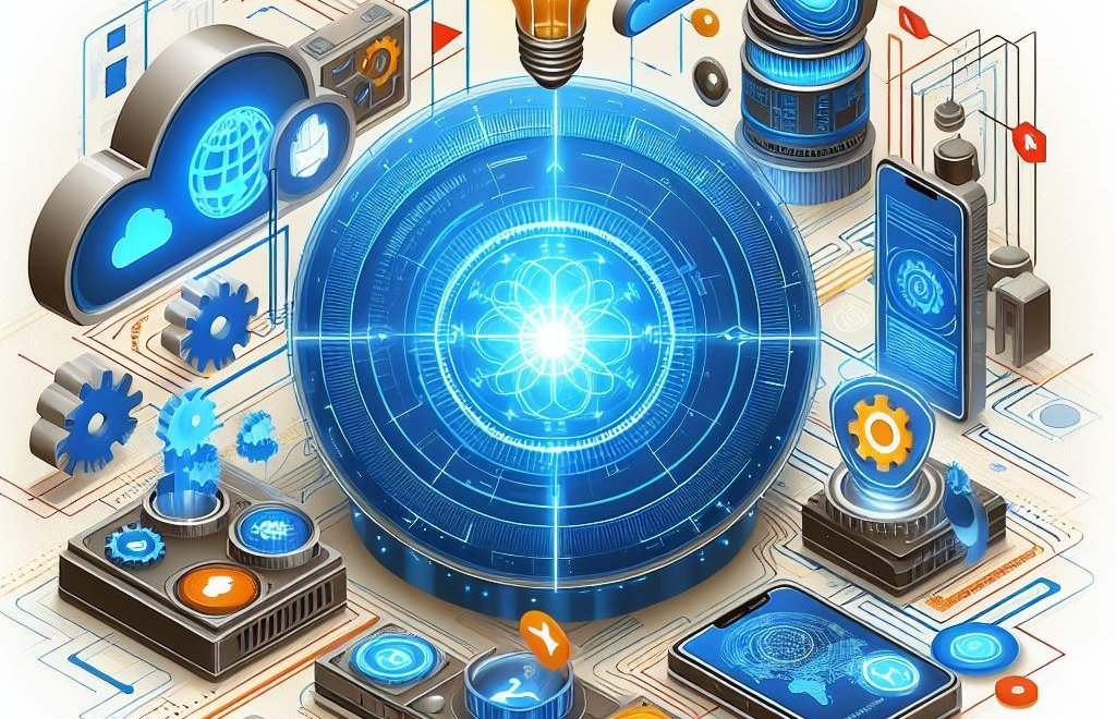 Abstract Azure cloud service art with CORS concept