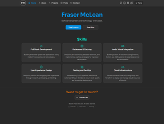 Screenshot of Personal Website project