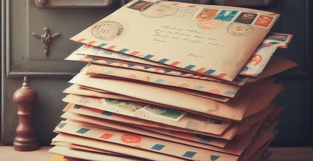 A stack of letter envelopes