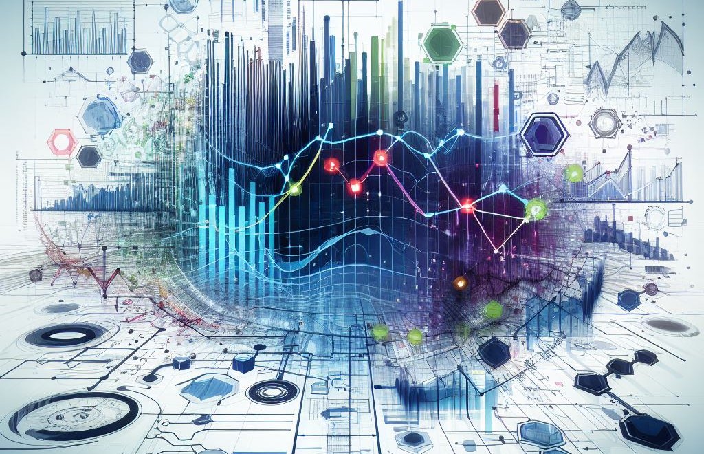 Abstract analytics art with privacy concept