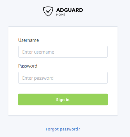 adguard home default login